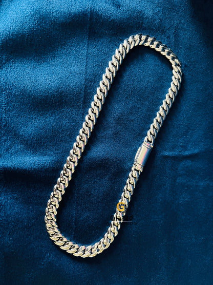 925 Sterling Silver Plain Chain For Unisex