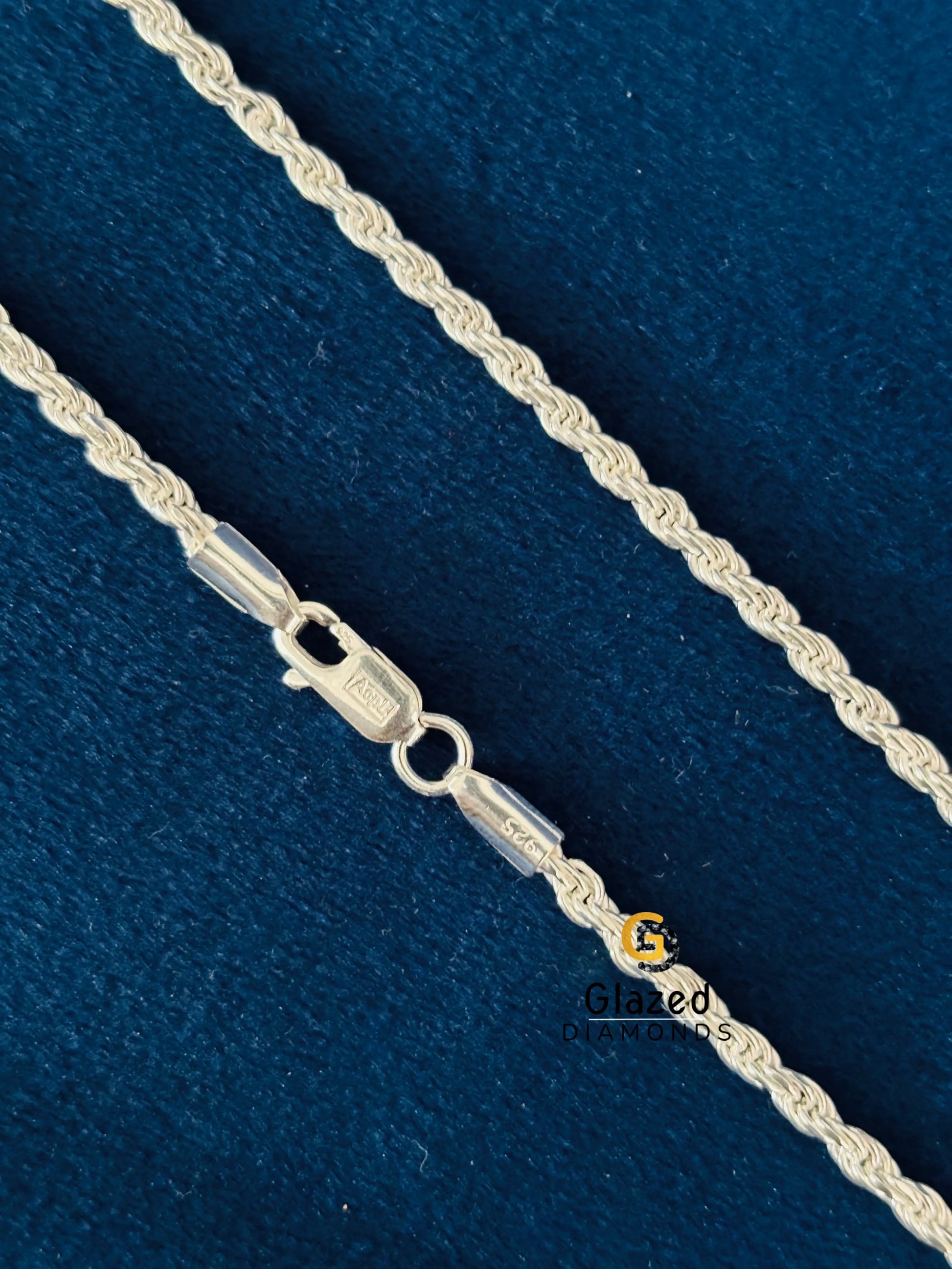 925 Sterling Silver Rope Chain For Women