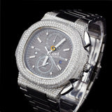 Face Dial Iced Out Metal Srap VVS Moissanite Watch For Men