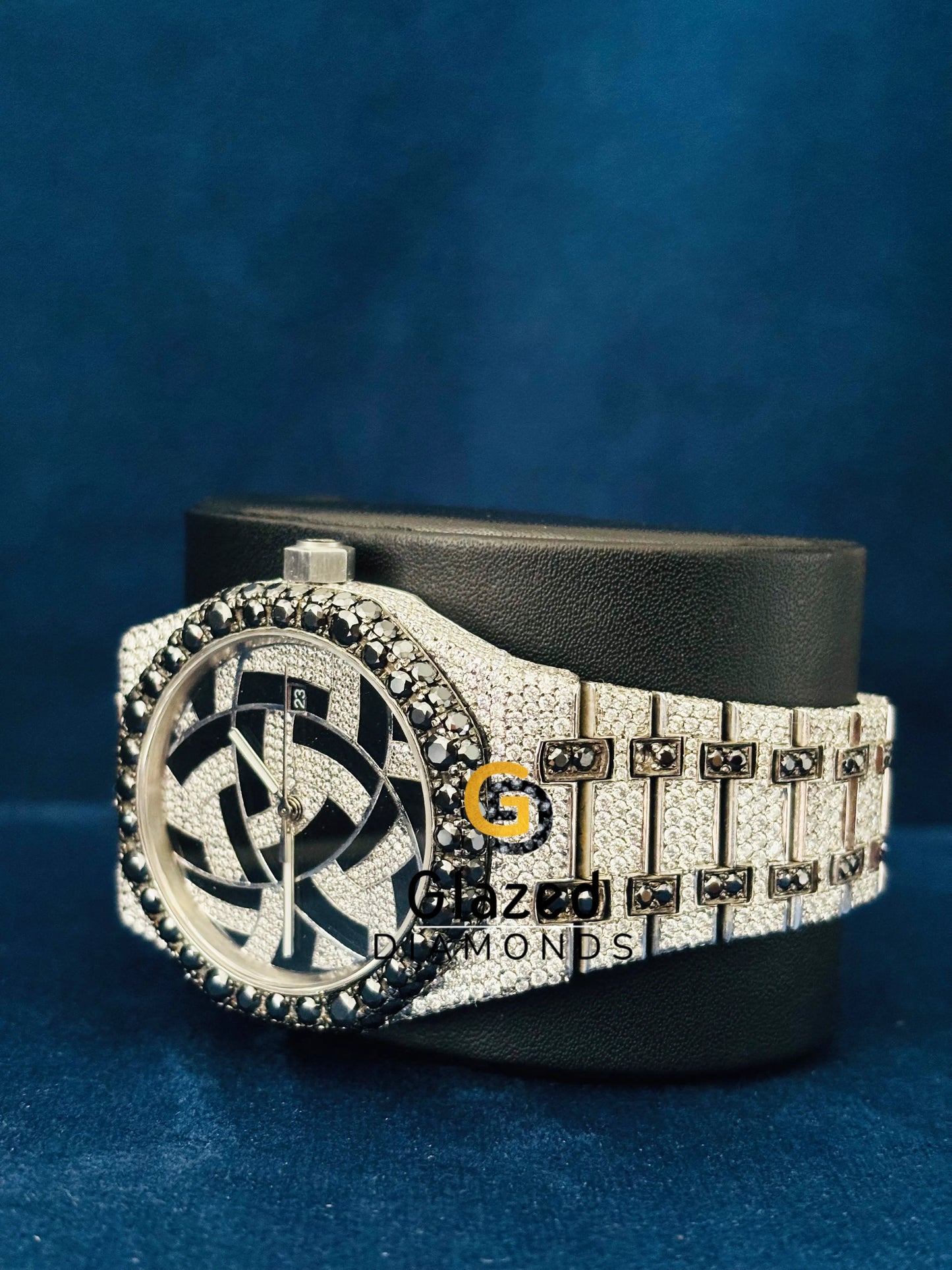 AP Black And White Diamond Moissanite Watch