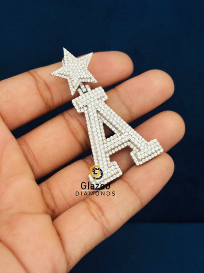 A Letter Moissanite Pendant