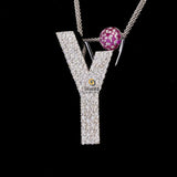 VVS Moissanite Diamond Studded Y Initial Letter Hip Hop Pendant