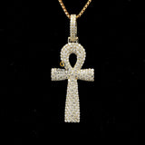 Iced Out Moissanite Religious Ankh Cross Hip Hop Pendant