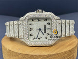 Arabic Numerals Fully Iced Out Moissanite Hip Hop Watch