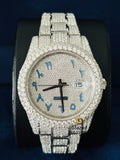 Arabic Dial Round VVs Moissanite D Colorless Watch