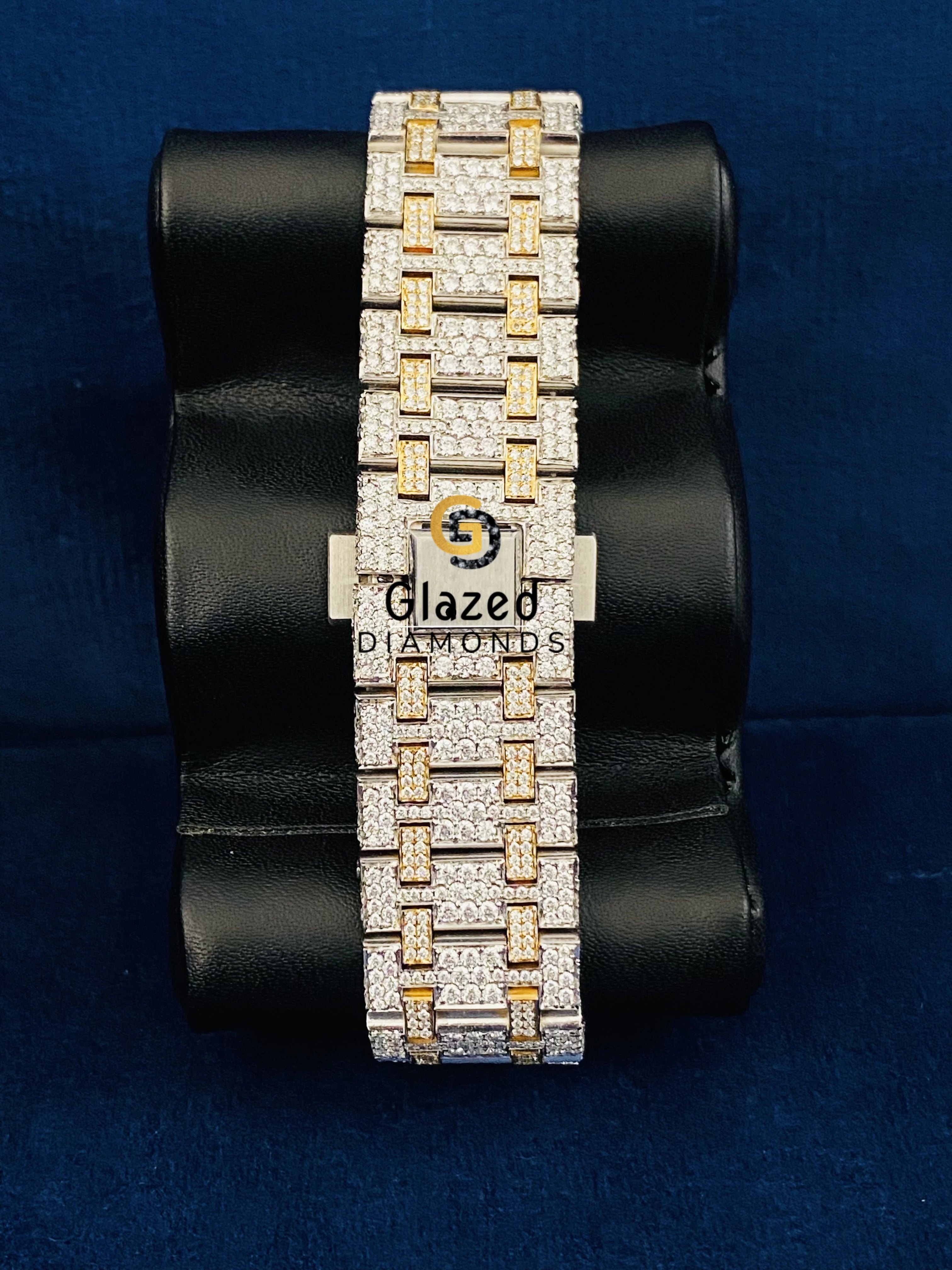 Arabic Dial Stainless Steel Moissanite Watch