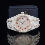 Arebic DIal Two Tone Moissanite Watch