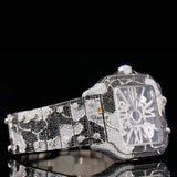 Army STrap Moissanite Watch