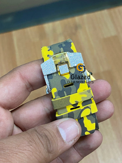 Army Silicone Band Diamond Watch
