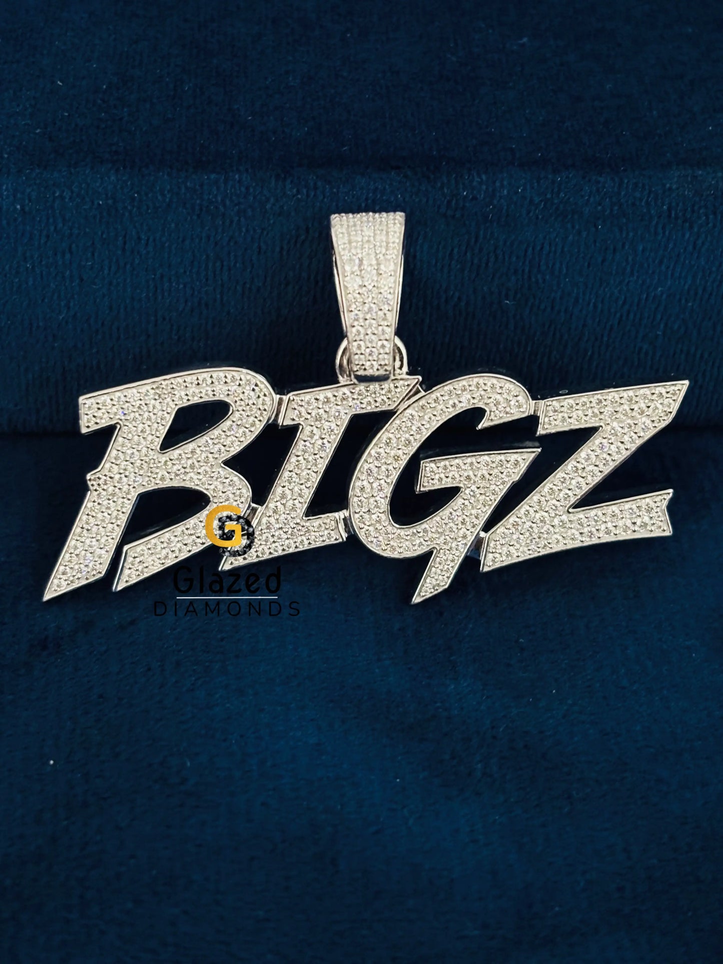BIGZ Custom Letter Moissanite Pendant