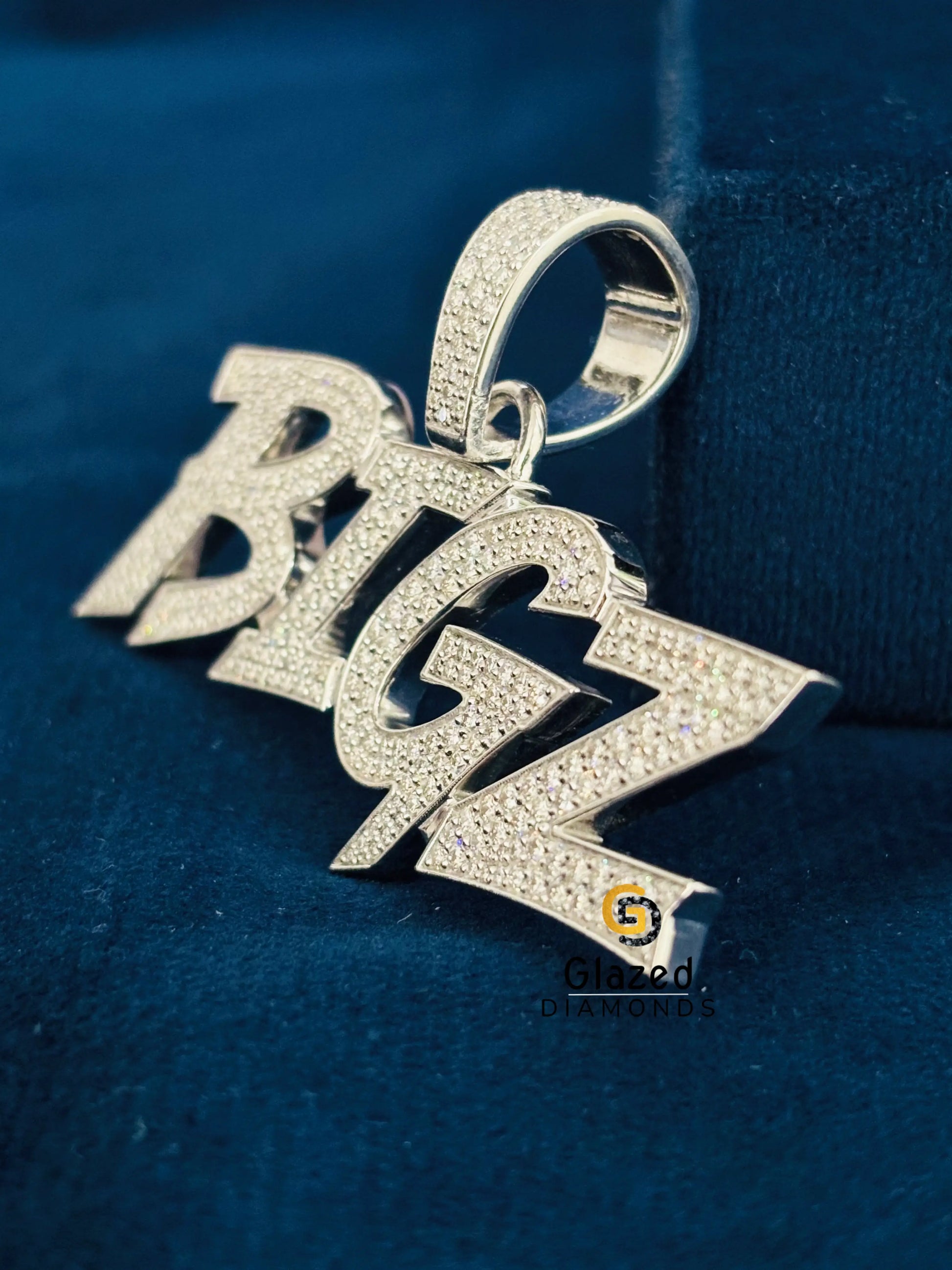 BIGZ Custom Letter Name Moissanite Pendant For Men