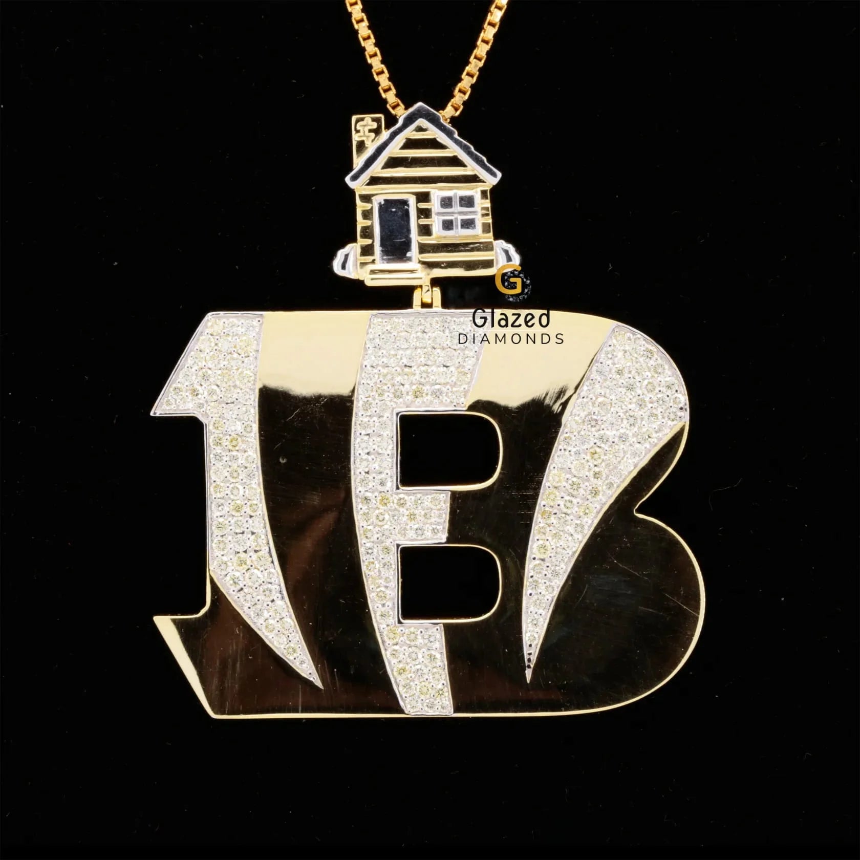 B Initial Moissanite Pendant