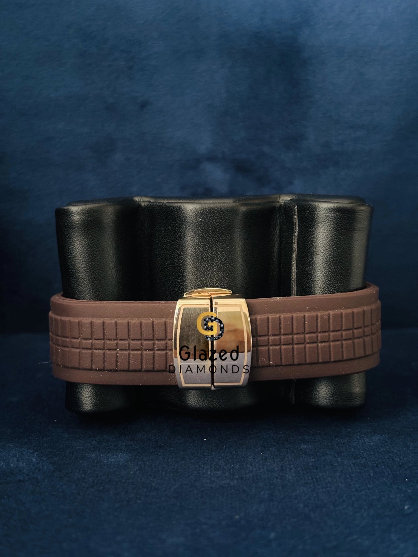 Baguette Diamond Brown Dial Moissanite Watch for Men