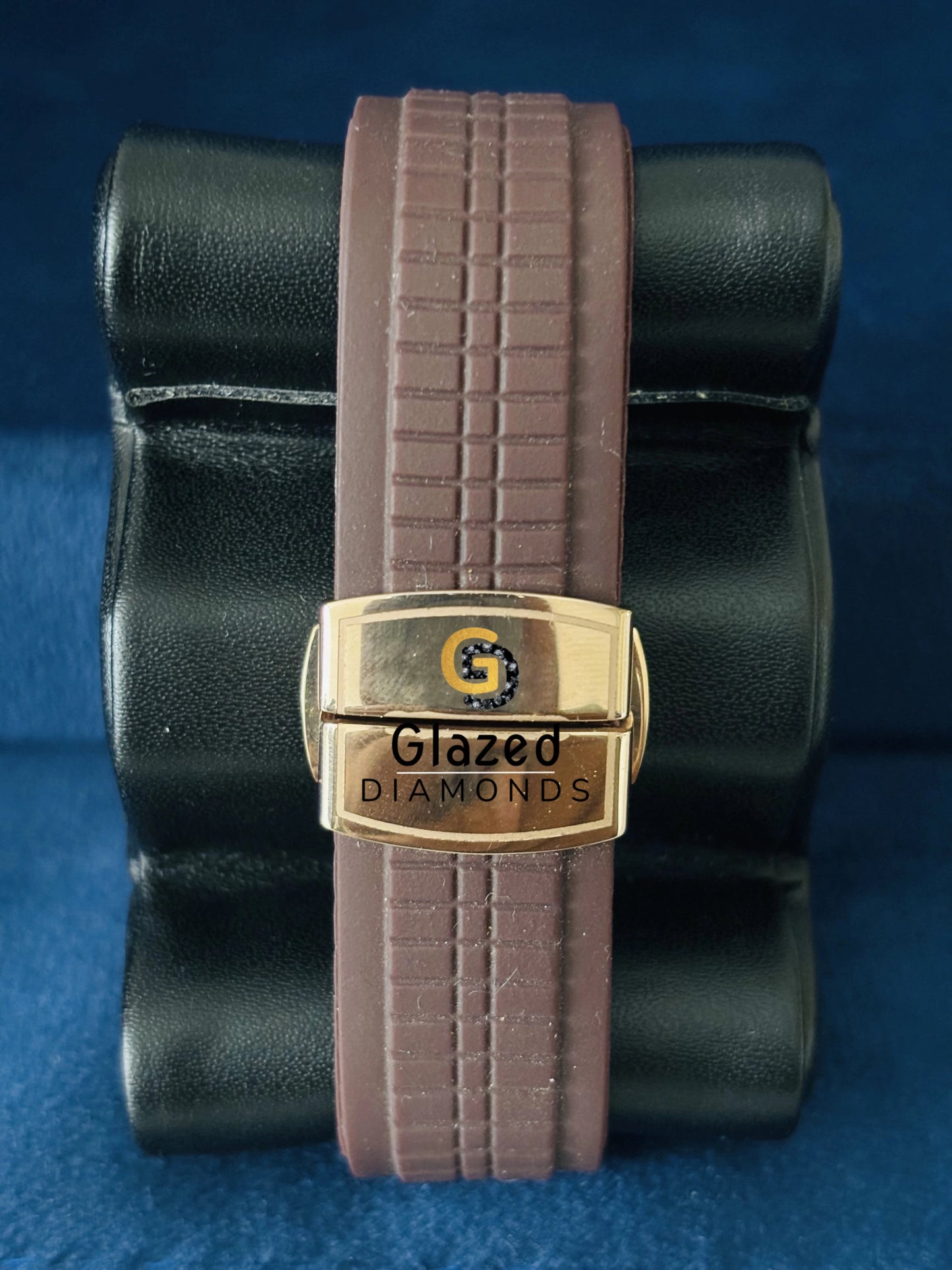 Baguette Diamond Brown Dial Moissanite Watch for Men