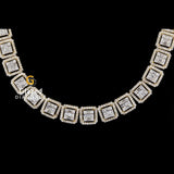 Square Shape Hip Hop Style Baguette and Round Moissanite Tennis Chain