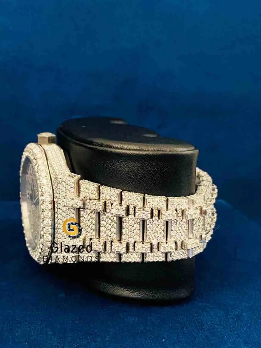 Baguette Bar Bust Down Moissaite Watch