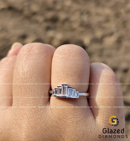 Baguette Bar Ring For Anniversary Gifts