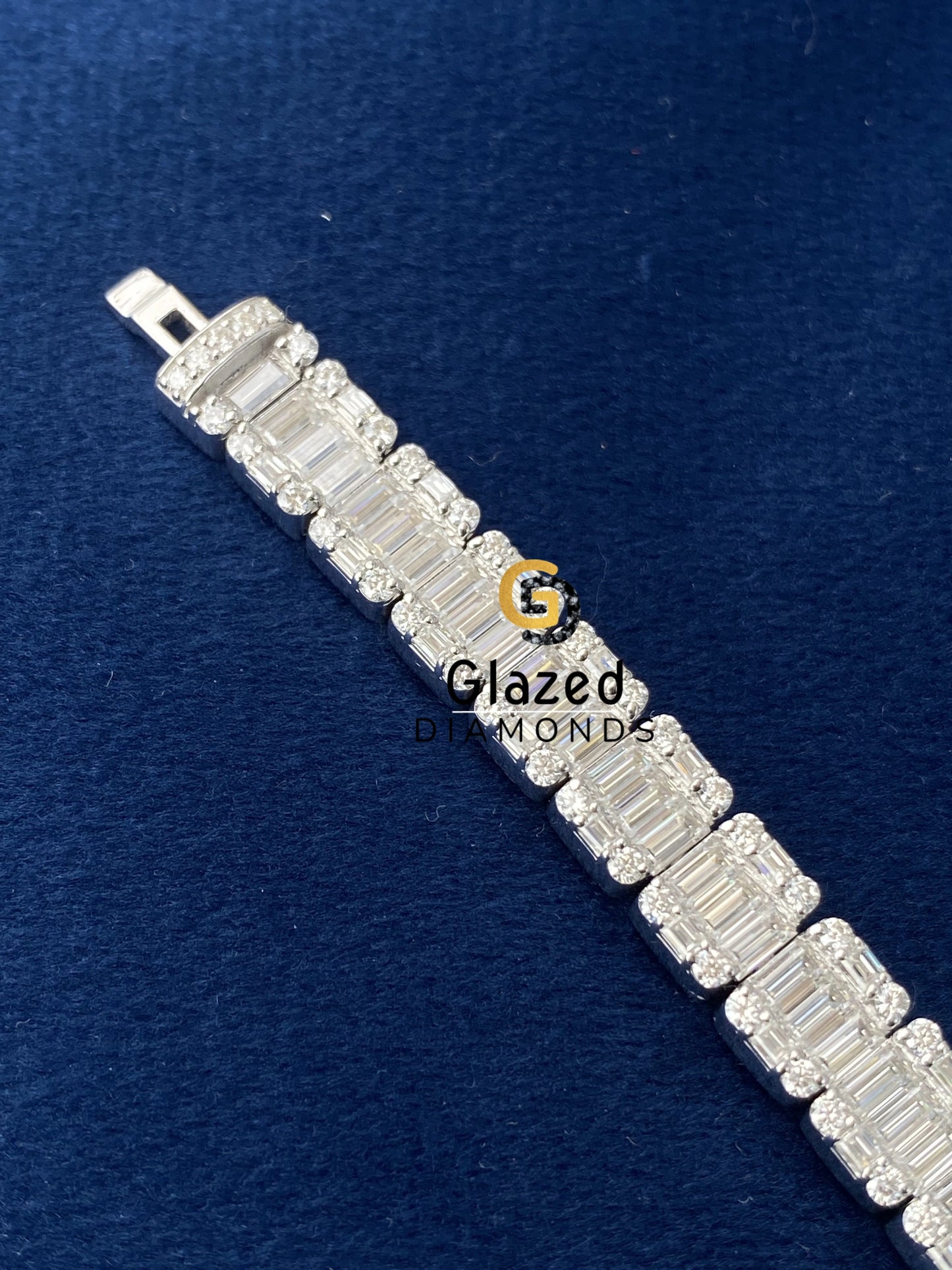 Baguette Cut Moissanite Hip Hop Bracelet