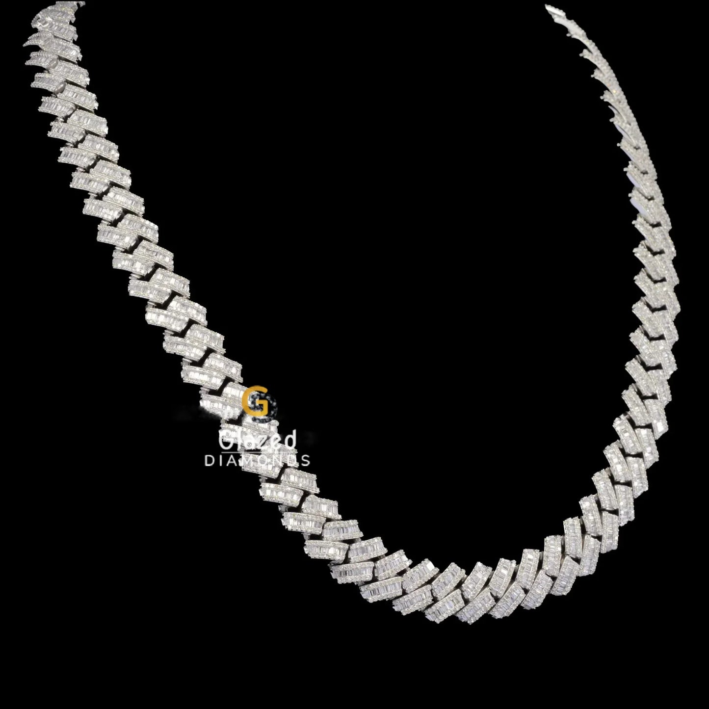 Baguette Diamond Cuban Link Chain