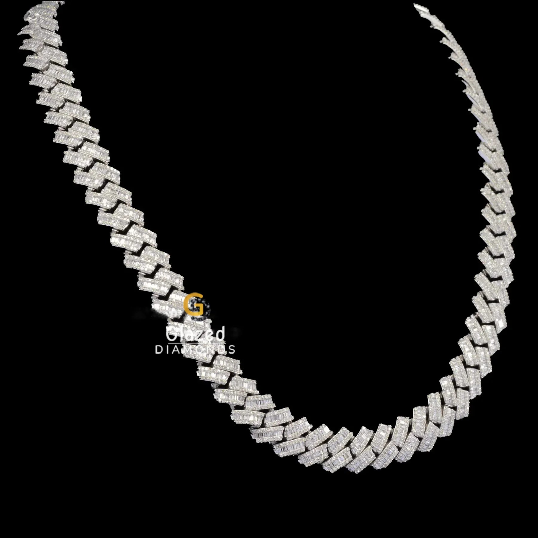 Baguette Diamond Cuban Link Chain
