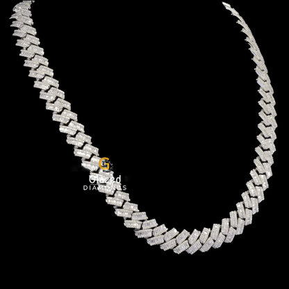 Baguette Diamond Cuban Link Chain