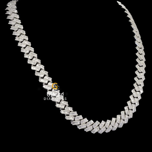 Baguette Diamond Cuban Link Chain