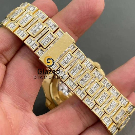 Baguette Diamond Studded Watch