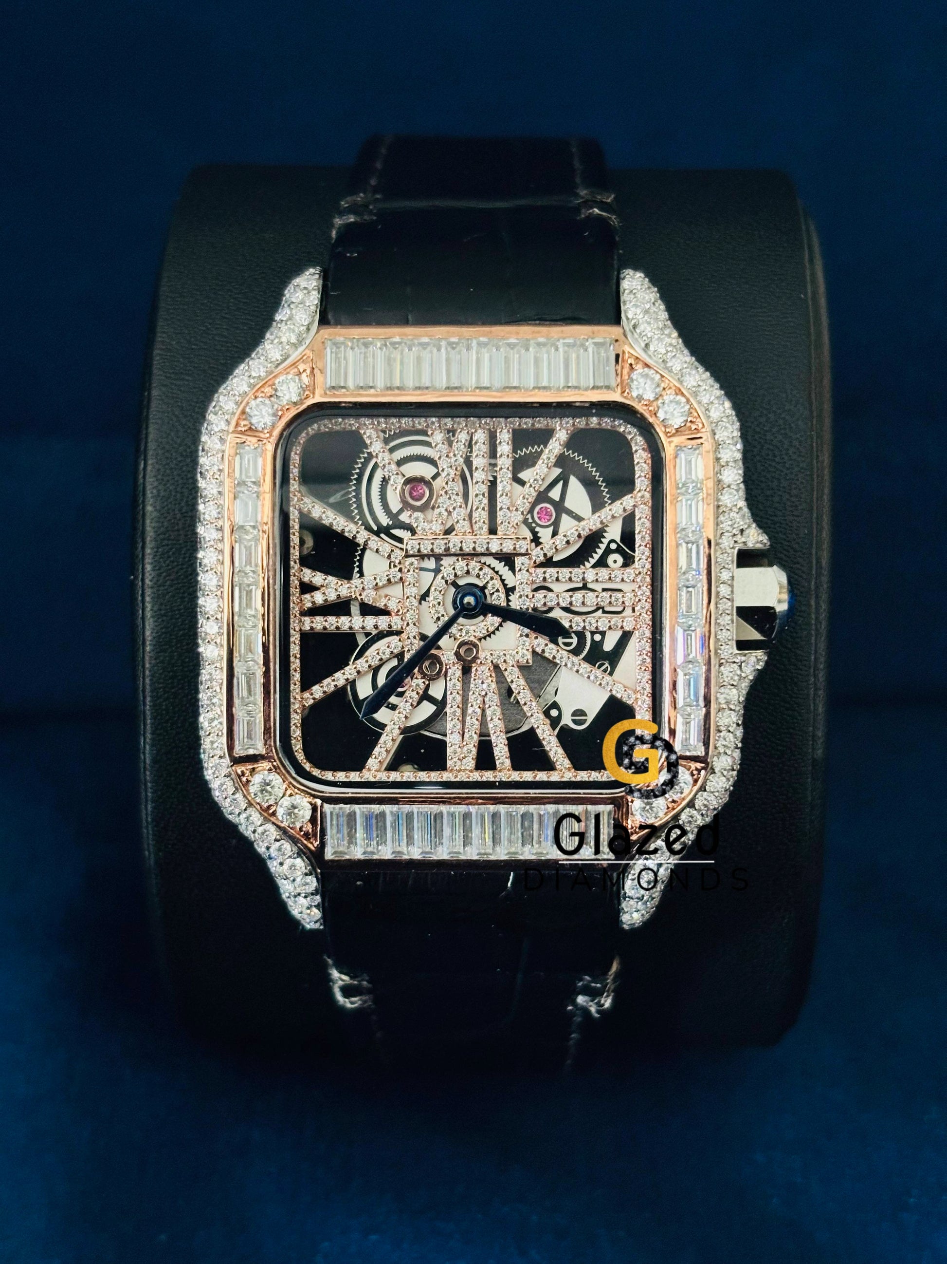 Baguette Moissanite Cartier Hip Hop Watchs