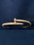 Baguette Moissanite Yellow Plated Cartier Bracelet