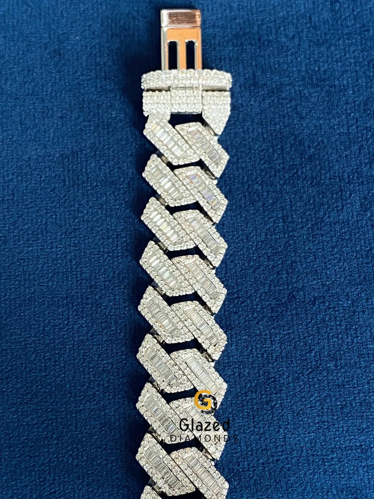 Baguette_Round Moissanite Cuban Link Hip Hop Bracelet