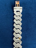 Baguette_Round Moissanite Cuban Link Hip Hop Bracelet