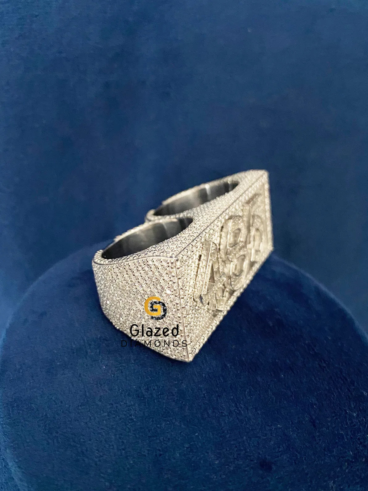 Baguette_Round Moissanite Hip Hop Ring