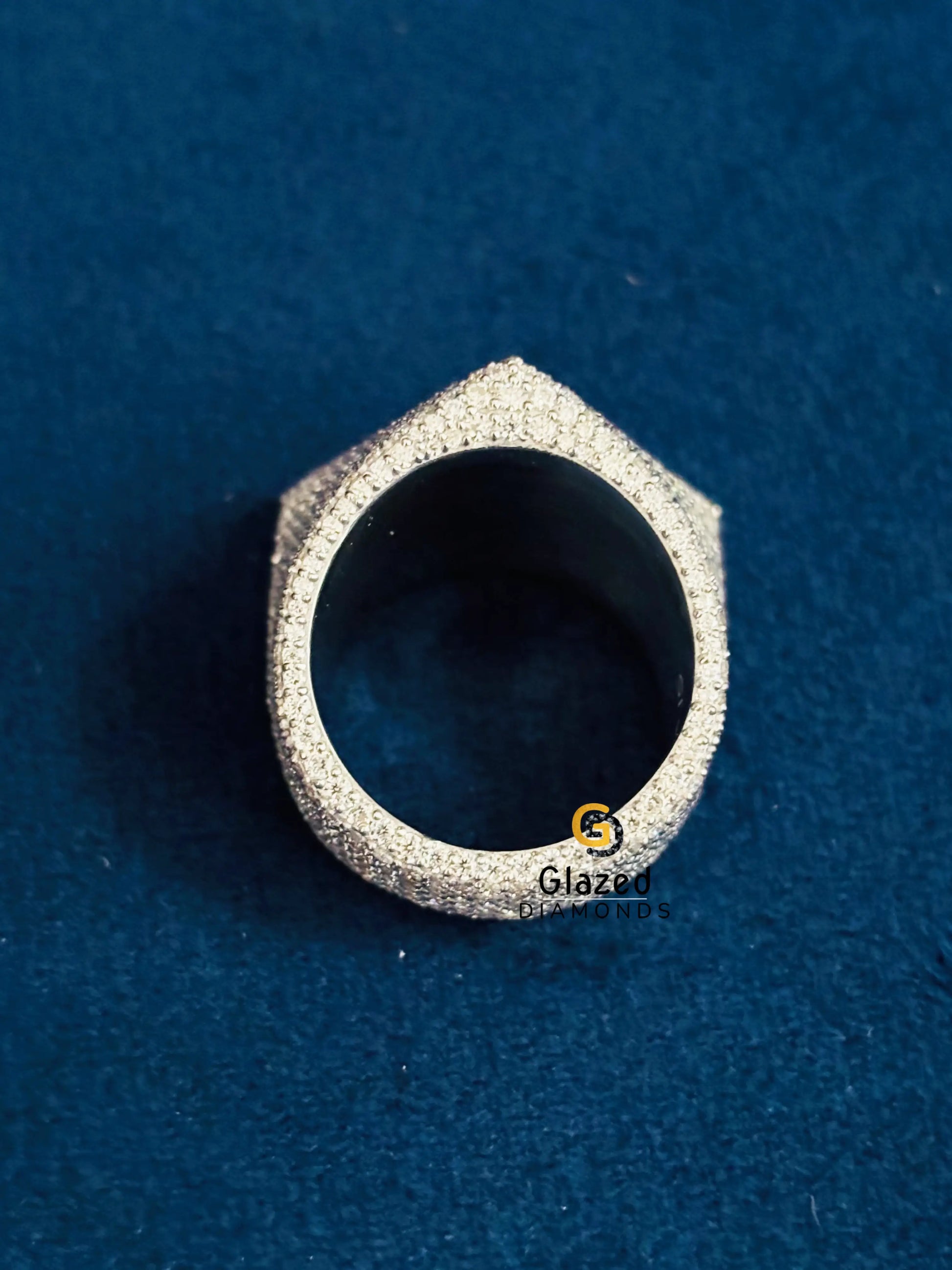 Baguette_ Round Moissanite Illuminati Triangle Ring For Men