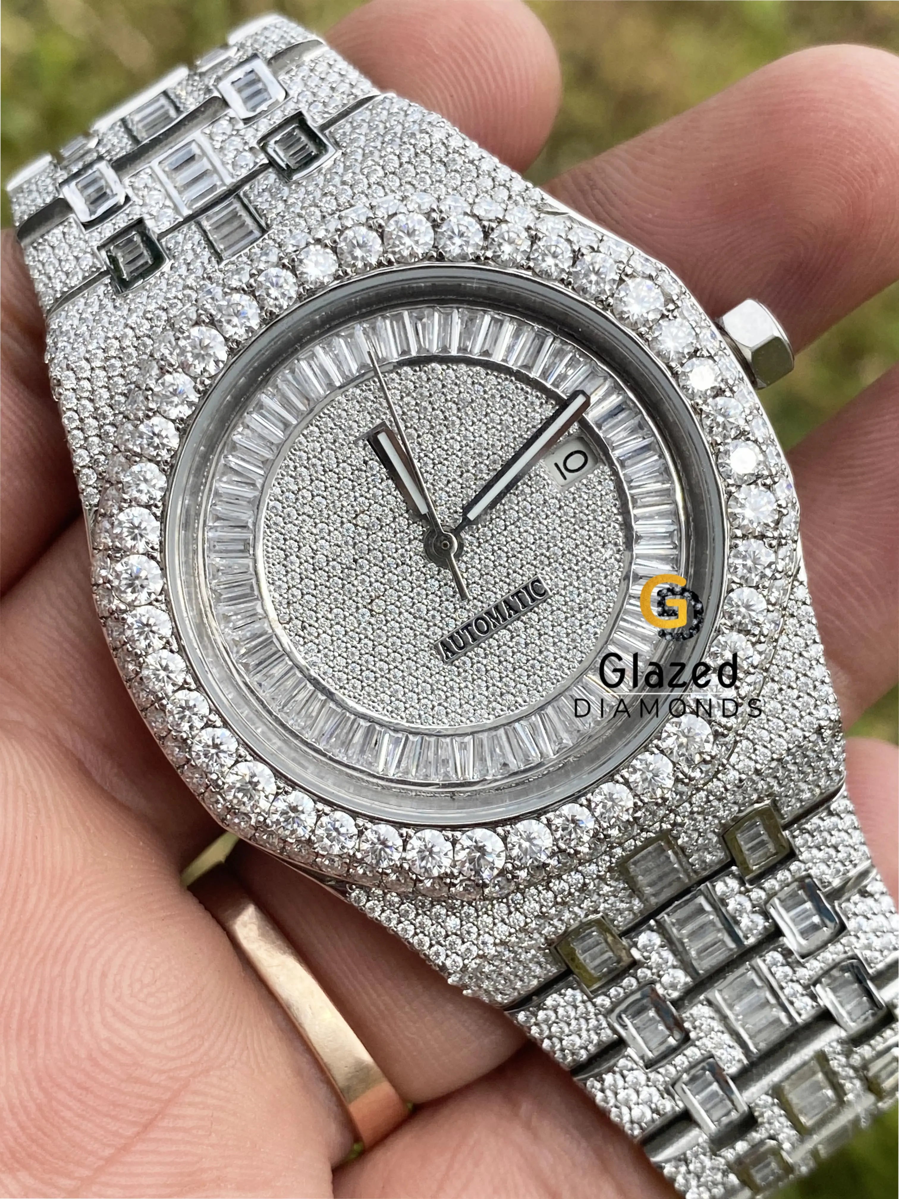 Baguetteand Round VVS Diamond Icy Watch