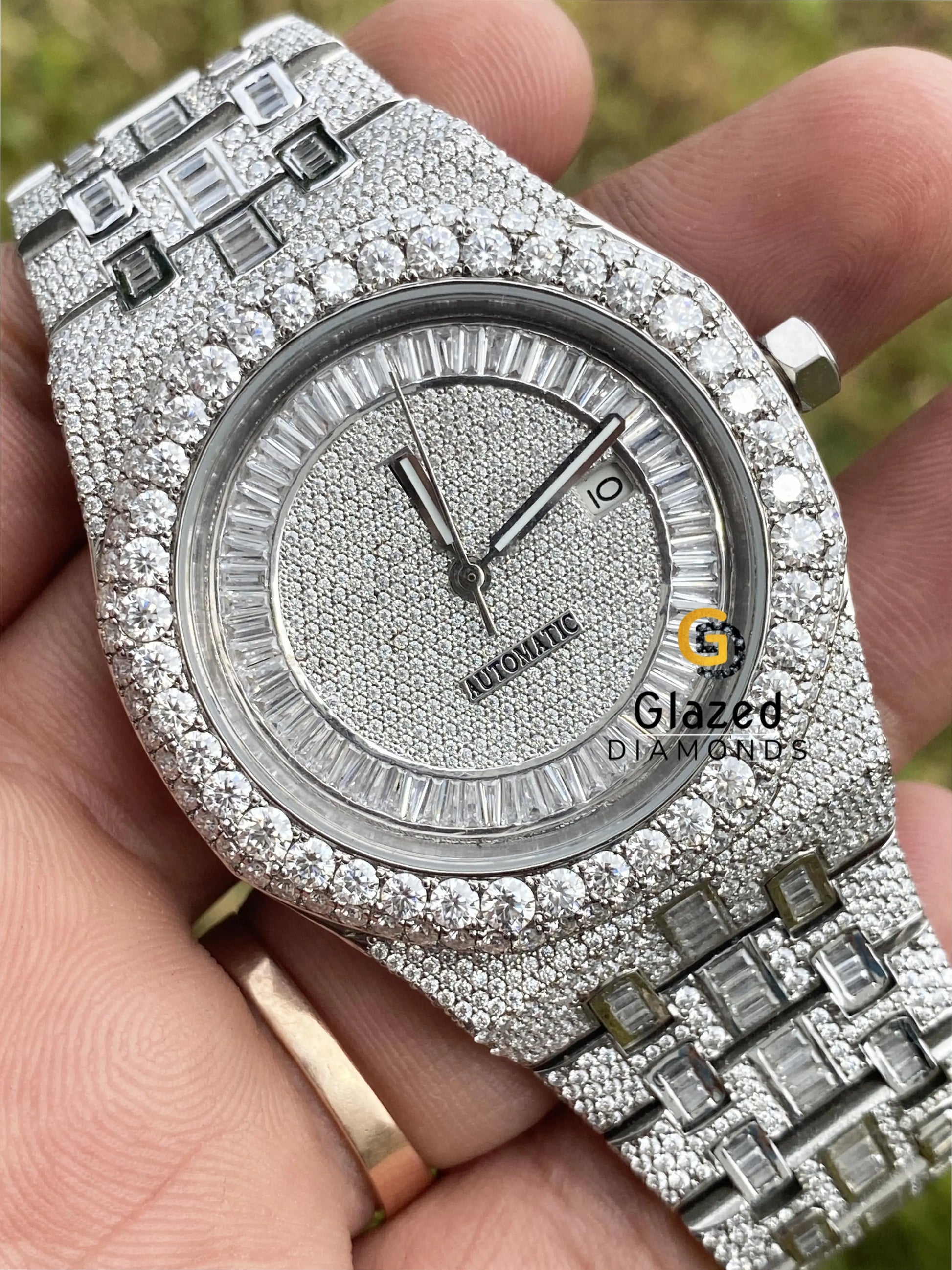 Baguetteand Round VVS Diamond Icy Watch