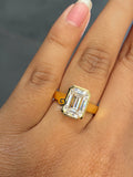 5 CT Bezel Set Solitaire Moissanite Engagement Ring For Her