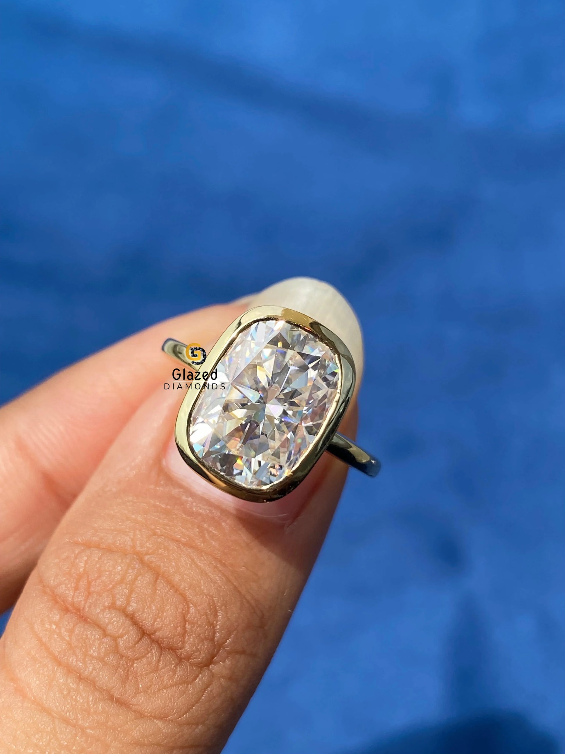 Bezel Set Cushion Ring