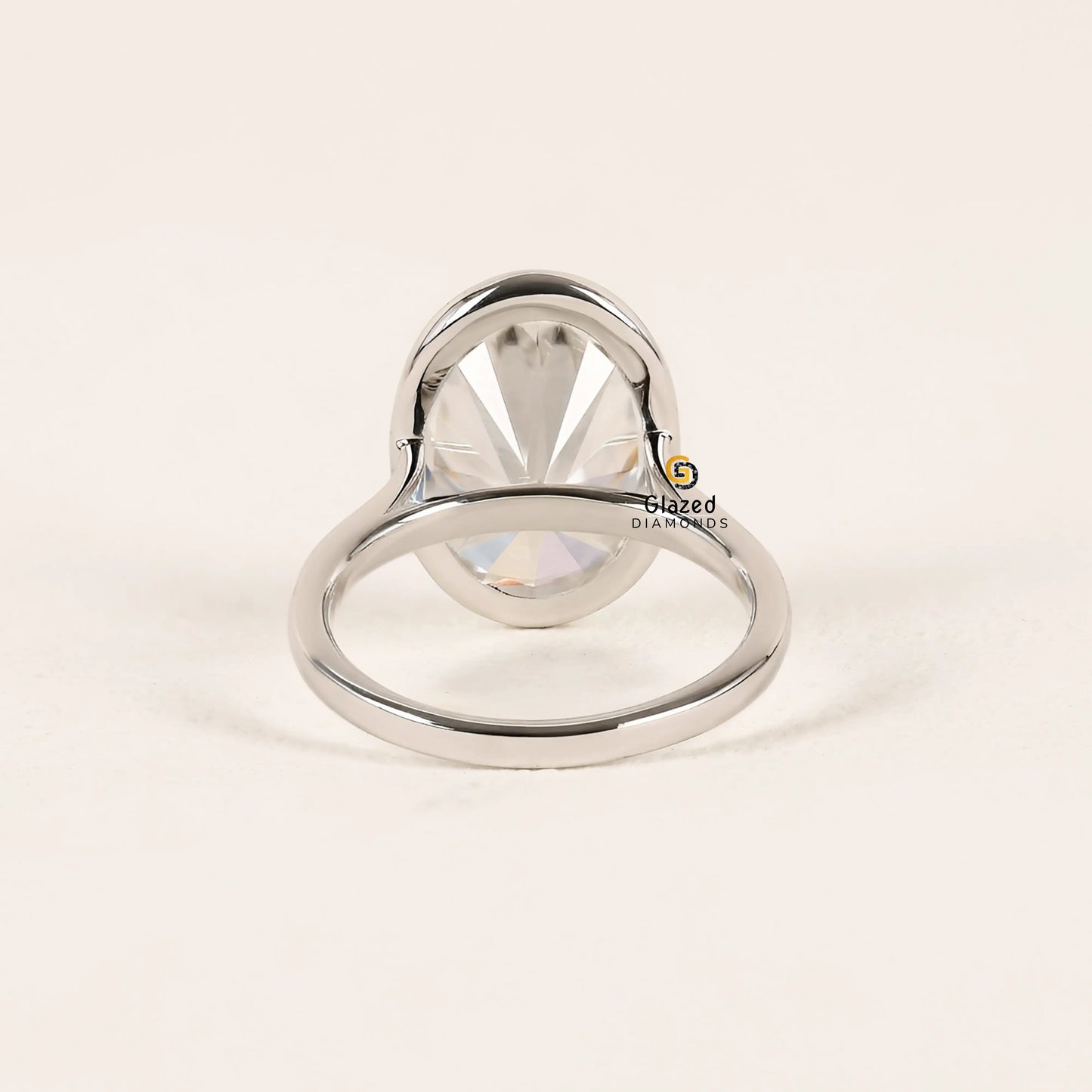 Bezel Set Diamond Engagement Ring For Women