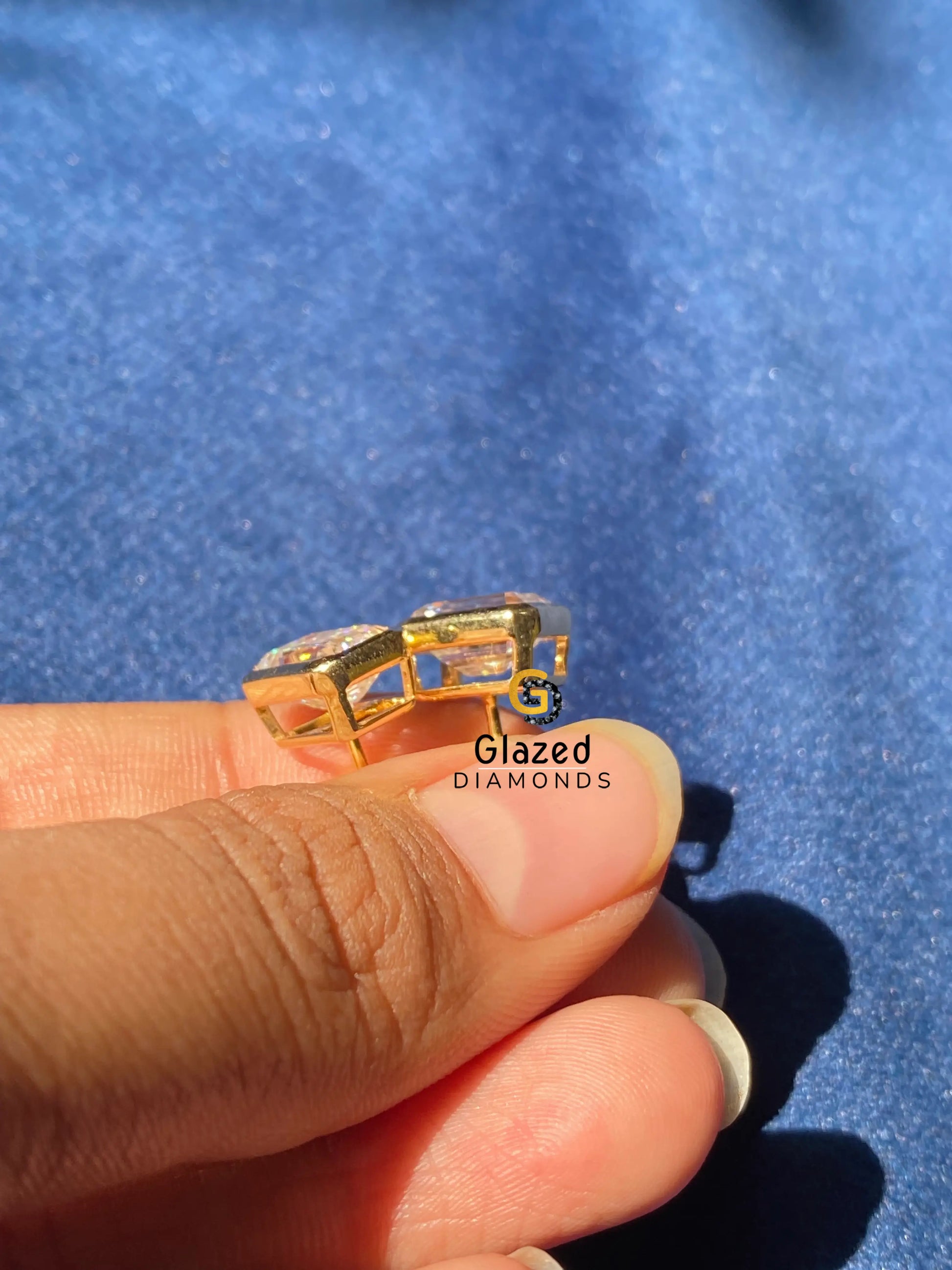 Bezel Set Solitaire Diamond Earrings For Women