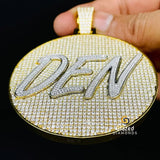 Two Tone Customized Big Round in Diamond Letter Hip Hop Pendant