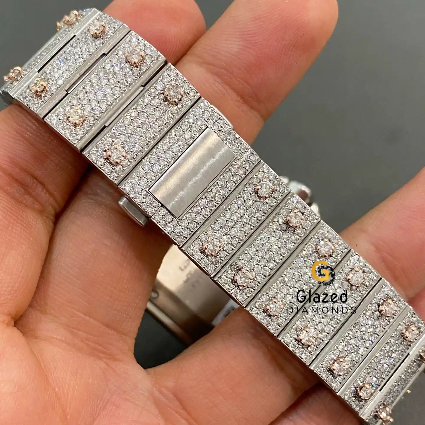 Big Bezel Diamond Moissanite Watch For sale 2