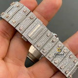 Big Bezel Diamond Moissanite Watch For sale 2