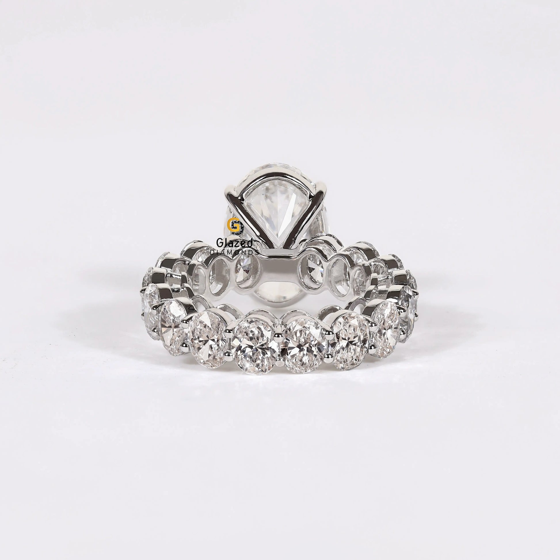 Big Oval Lab Diamond Moissanite Wedding Ring For Women