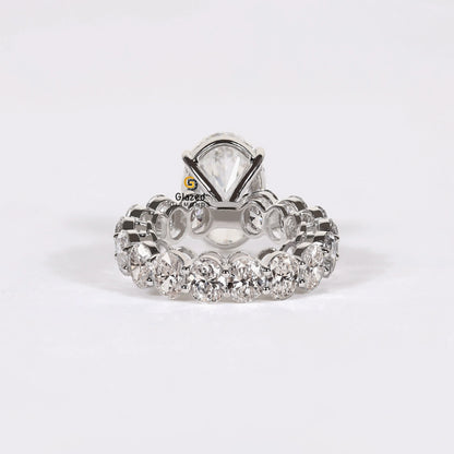 Big Oval Lab Diamond Moissanite Wedding Ring For Women