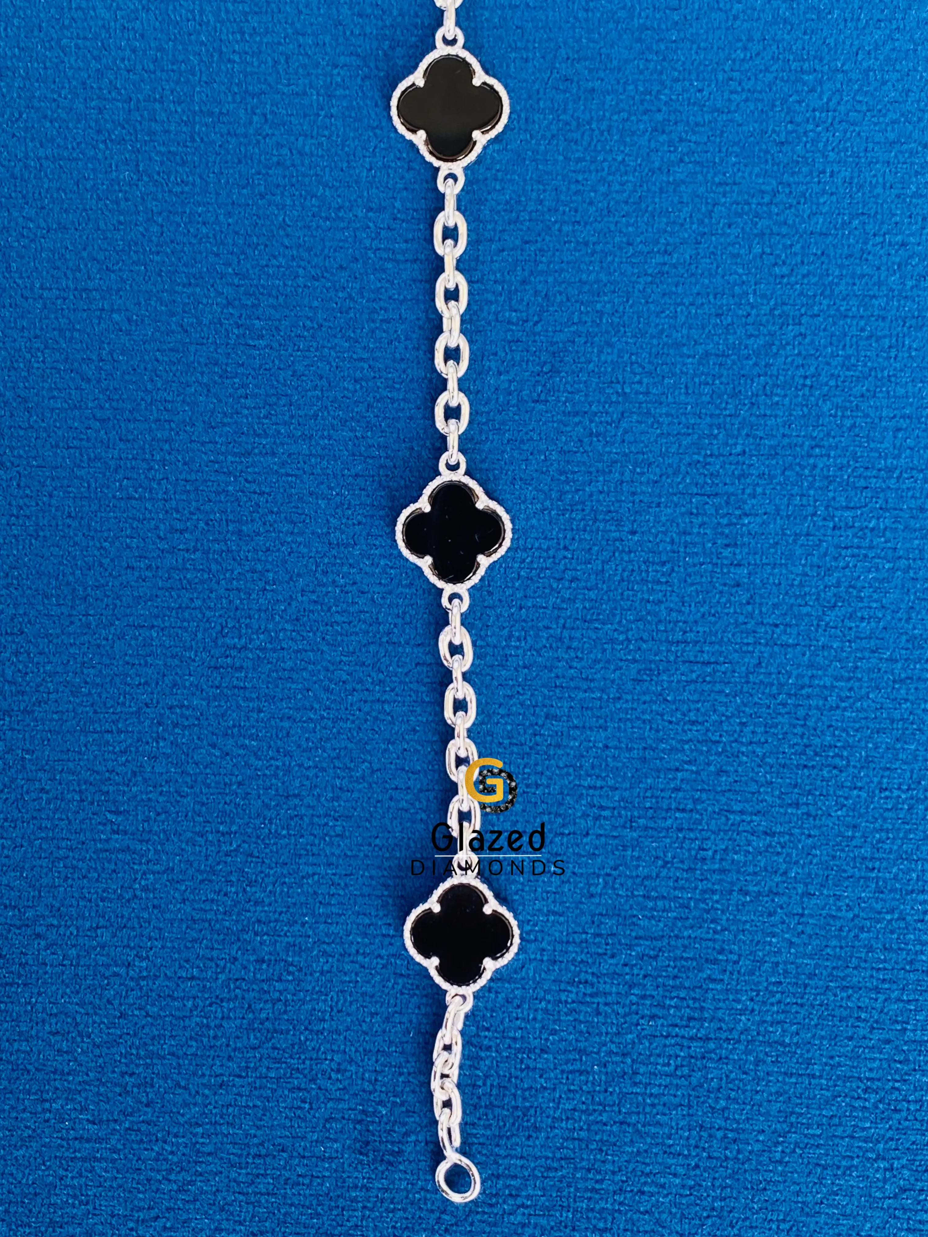 Black Clover Hip Hop Bracelet 925 Silver