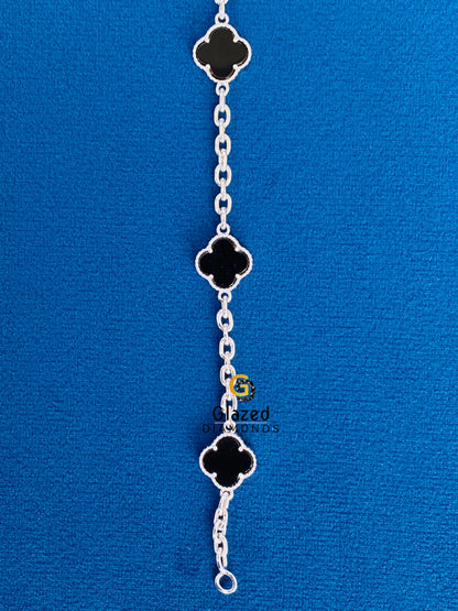 Black Clover Hip Hop Bracelet 925 Silver