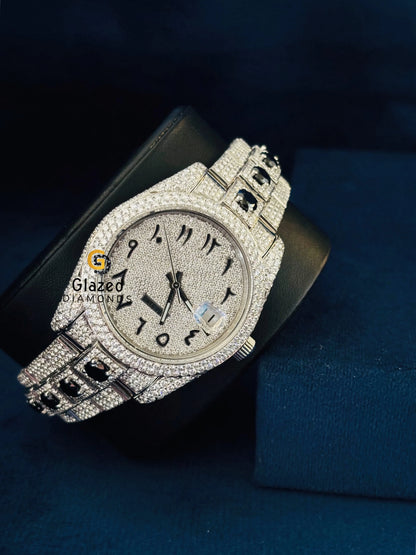 Black Diamond Rolex Moissanite Watch