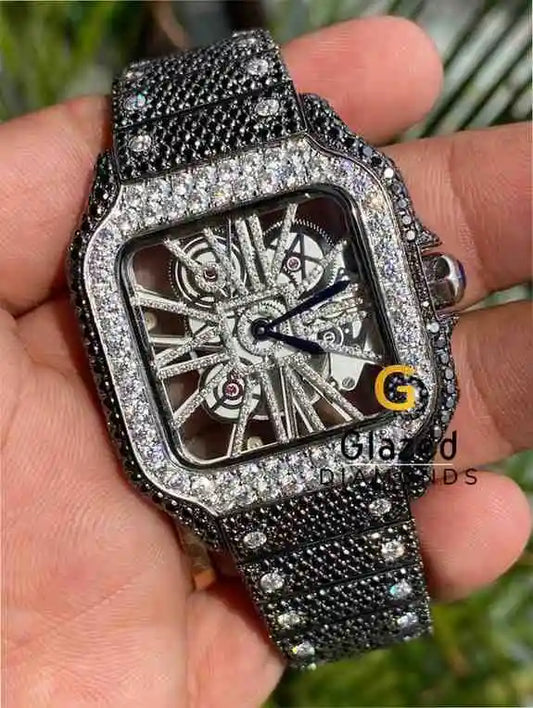 Black Diamond Skeleton Watch