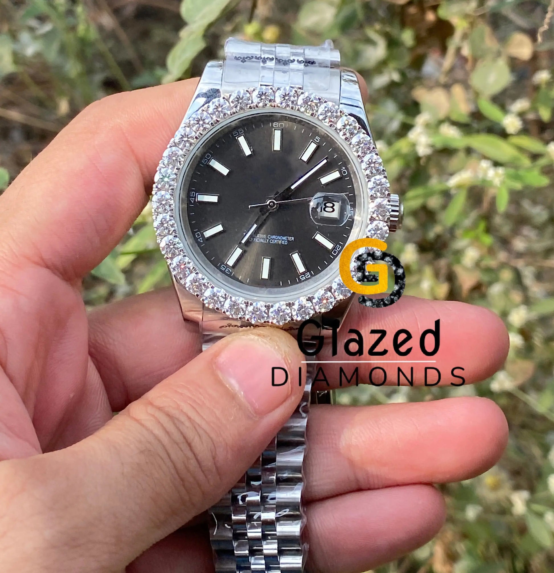 Black Diamond VVS Diamond Bezel watch