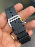 Black Silicone Strap Diamond Watch